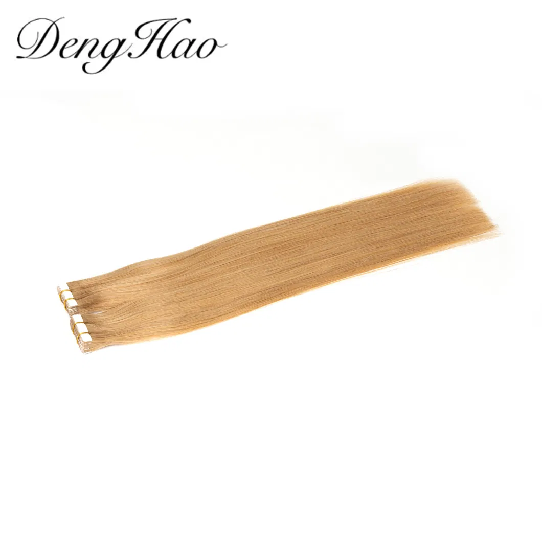 Wholesale Piano Color Natural Hair Double Drawn Straight Virgin Remy Russian Tape Hair Extension