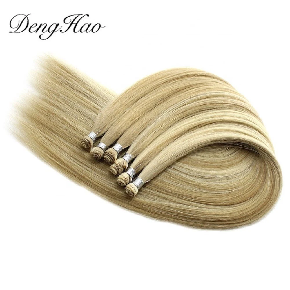 Full Cuticle Aligned Hair Hand Tied Virgin Indian Remy Hair Weft