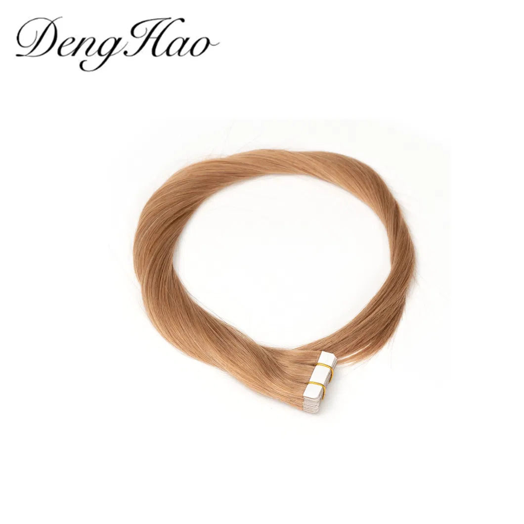 Wholesale Piano Color Natural Hair Double Drawn Straight Virgin Remy Russian Tape Hair Extension